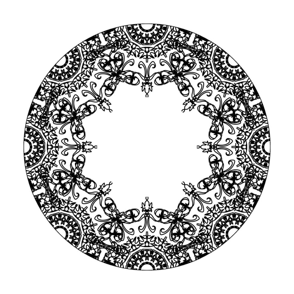 handgezeichnetes Mandala. dekoration in ethnischer orientalischer gekritzelverzierung. vektor