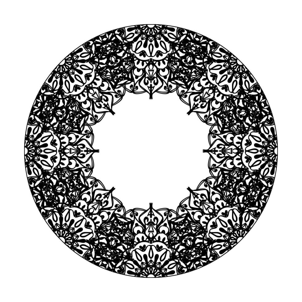 handgezeichnetes Mandala. dekoration in ethnischer orientalischer gekritzelverzierung. vektor