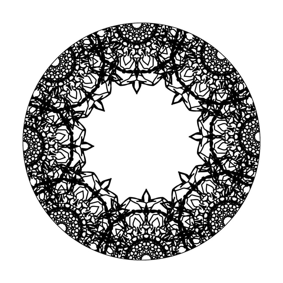 handgezeichnetes Mandala. dekoration in ethnischer orientalischer gekritzelverzierung. vektor