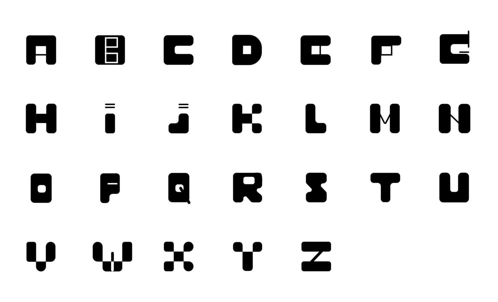 englisches alphabet, buchstaben vektor