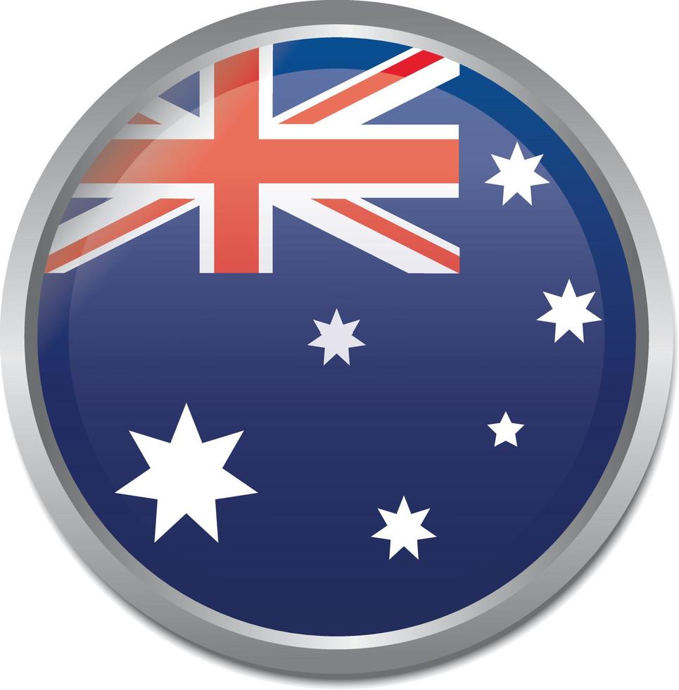 Australien-Flagge, offizielle Farben und Proportionen korrekt. Abzeichen vektor