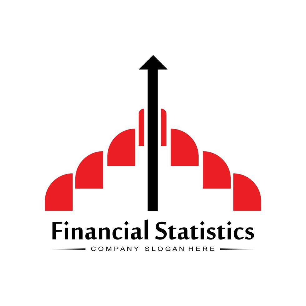 logotyp statistik finans marknadsföring affärstrendanalys vektor
