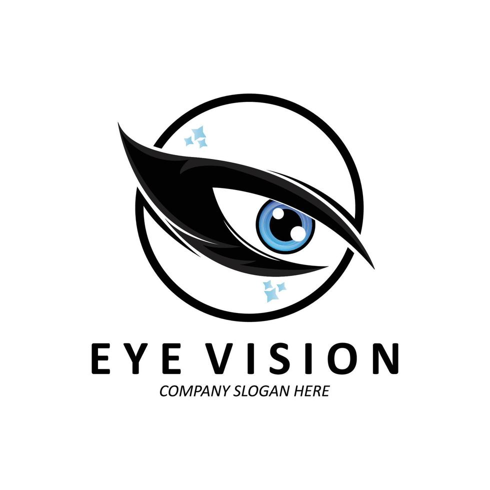 ögon logotyp design, vision av världen, vektor illustration av organ