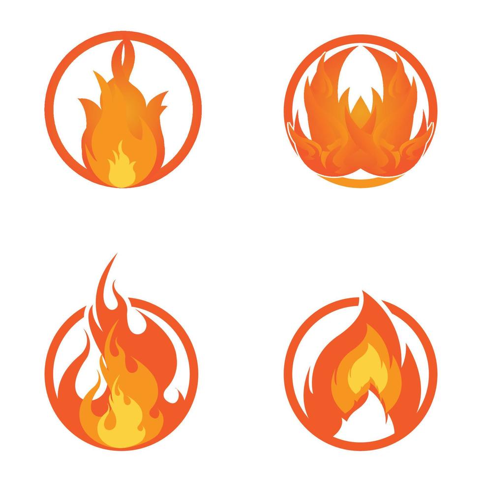 rotes schwelendes Feuer Symbol Vektor-Logo, klassisches Retro-Design vektor