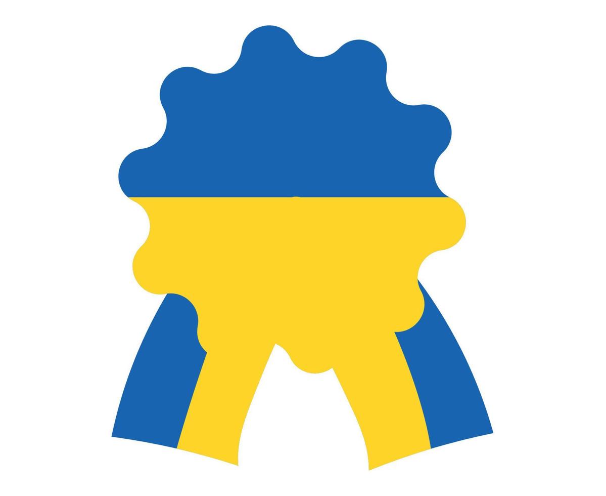 ukraine medaille flagge emblem symbol national europa design vektor abstrakte illustration