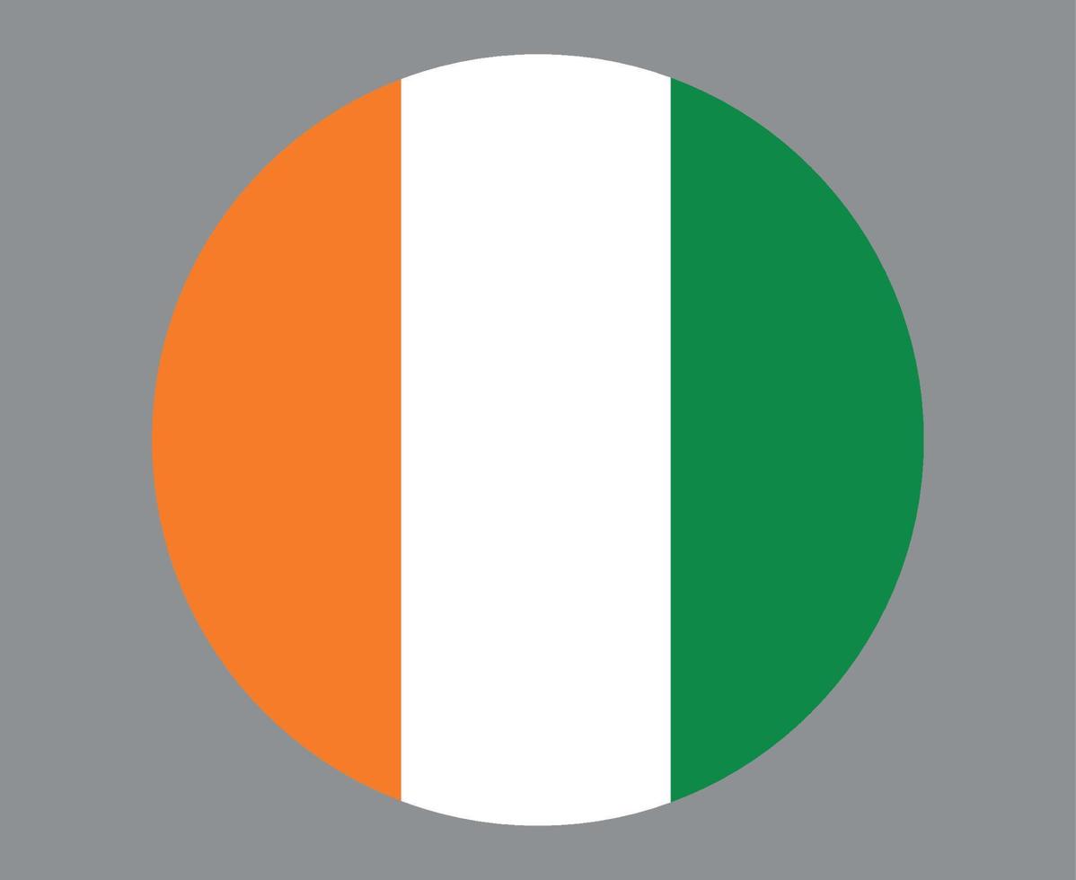 Elfenbeinküste Flagge nationales Afrika Emblem Symbol Vektor Illustration abstraktes Gestaltungselement