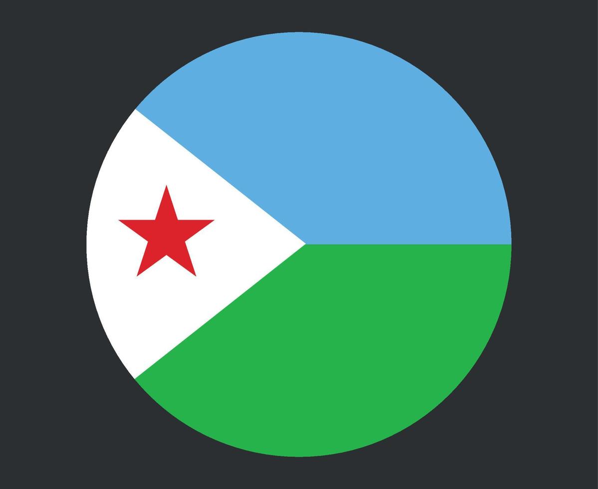 Dschibuti-Flagge nationales Afrika-Emblem Symbol Vektor Illustration abstraktes Gestaltungselement