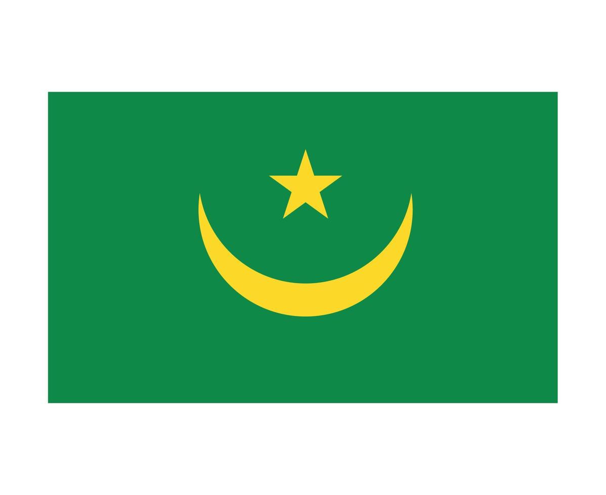 mauretanien flagga nationella Afrika emblem symbol ikon vektor illustration abstrakt designelement