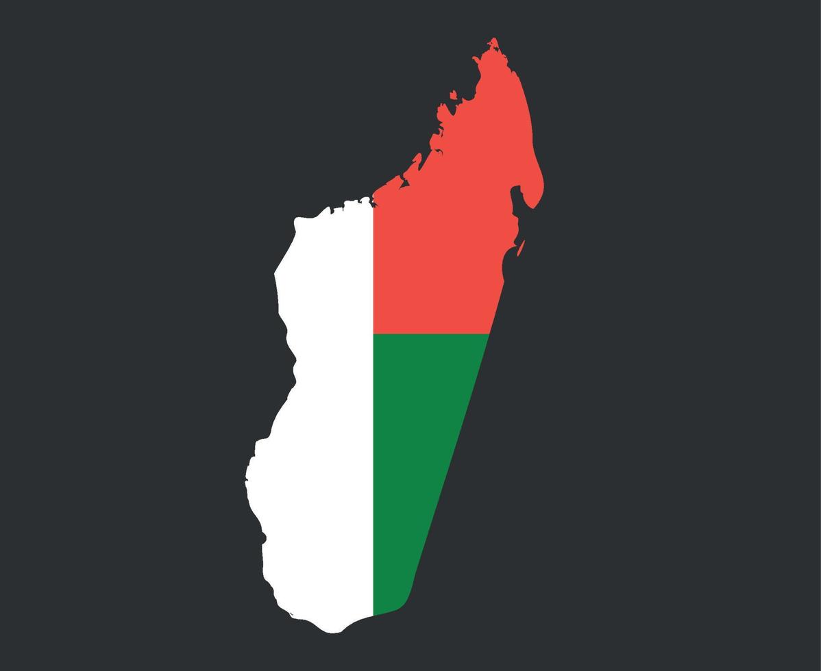 madagaskar flagga nationella Afrika emblem karta ikon vektor illustration abstrakt designelement