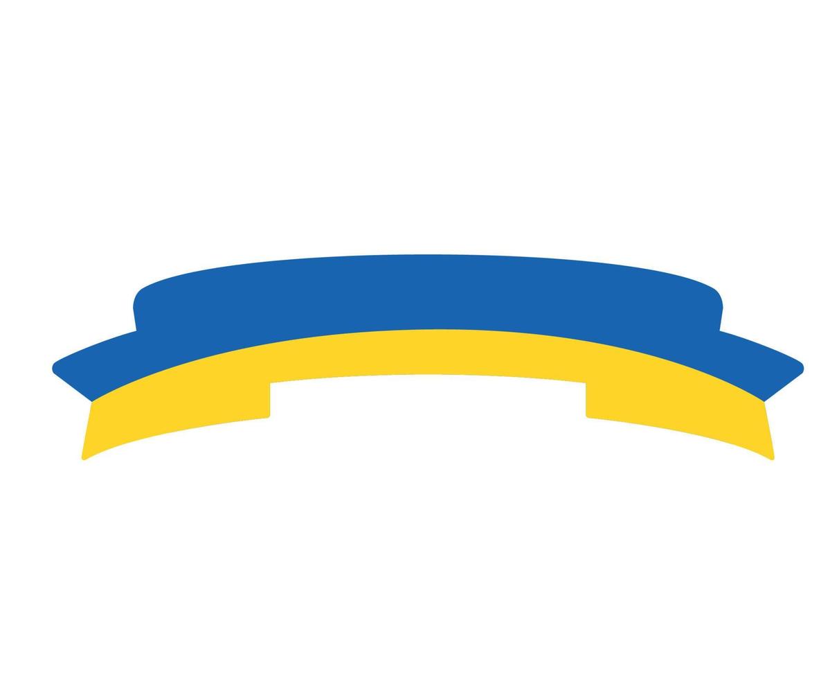 ukraine flagge emblem band design national europa symbol vektor abstrakte illustration