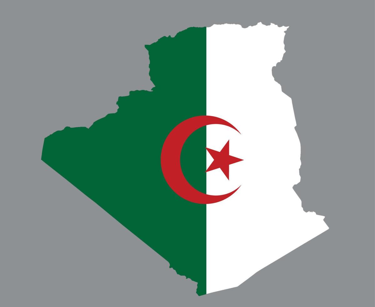 Algerien-Flagge nationales Afrika-Emblem Kartensymbol Vektor Illustration abstraktes Gestaltungselement