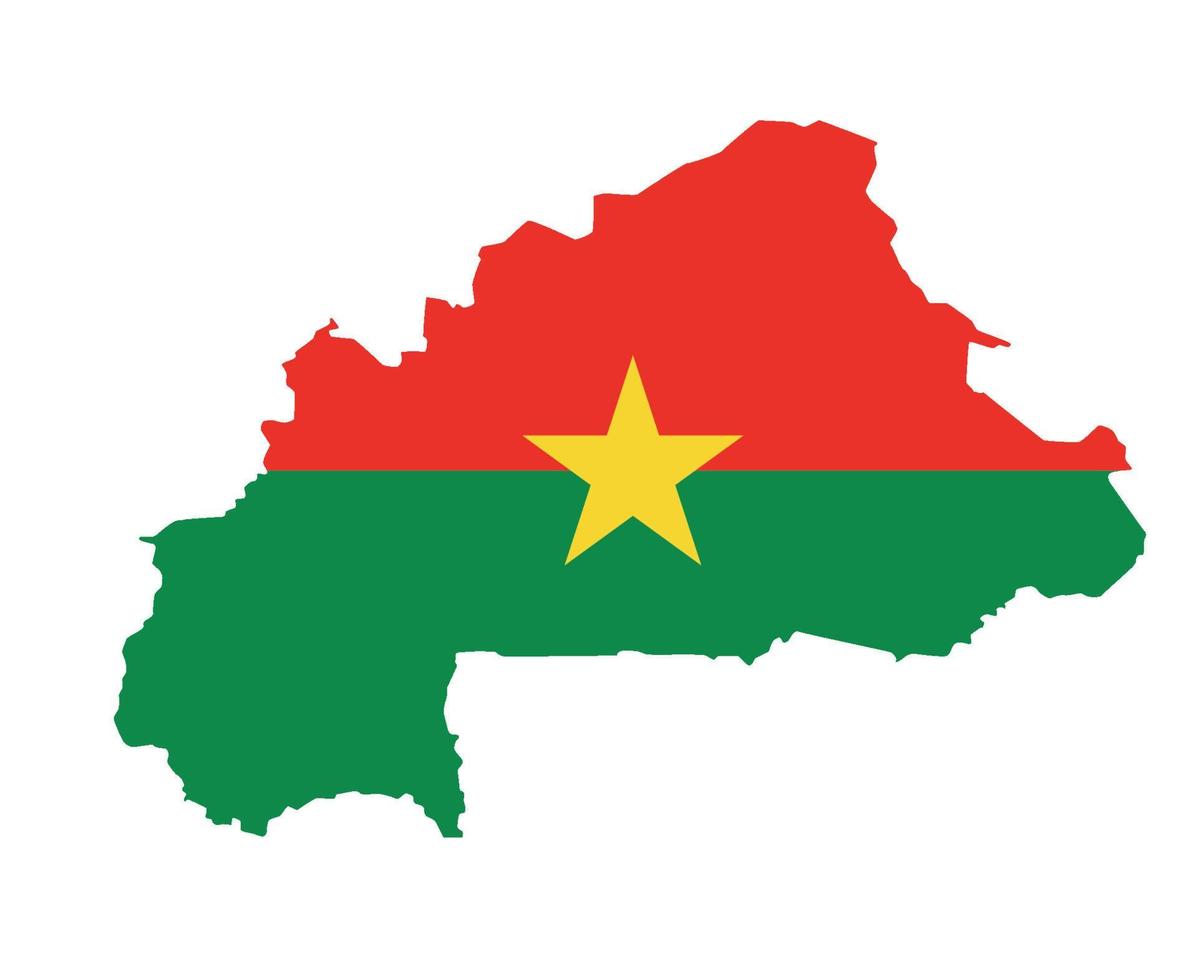 burkina faso flagga nationella Afrika emblem karta ikon vektor illustration abstrakt designelement