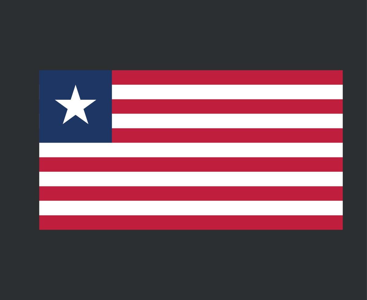 Liberia Flagge nationales Afrika Emblem Symbol Symbol Vektor Illustration abstraktes Gestaltungselement