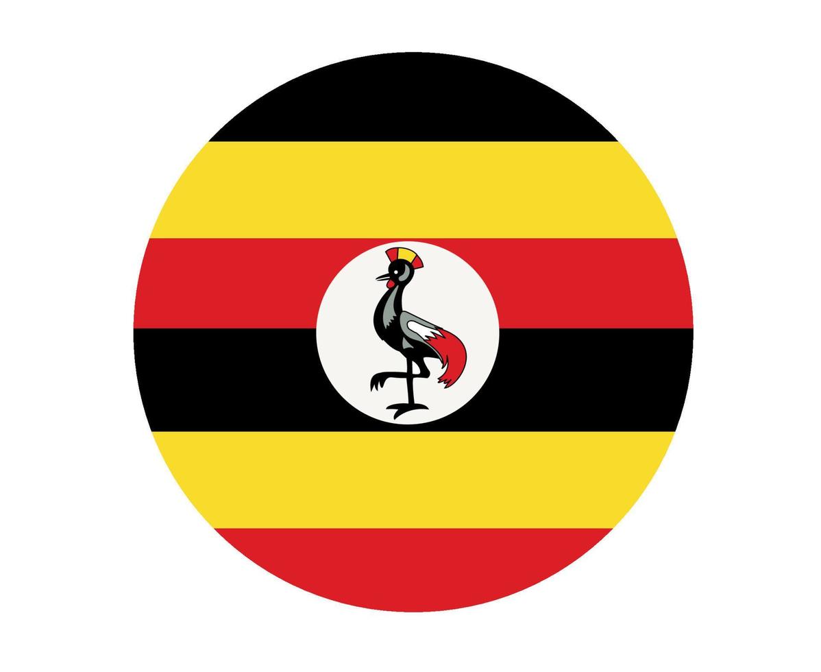 Uganda Flagge nationales Afrika Emblem Symbol Vektor Illustration abstraktes Gestaltungselement