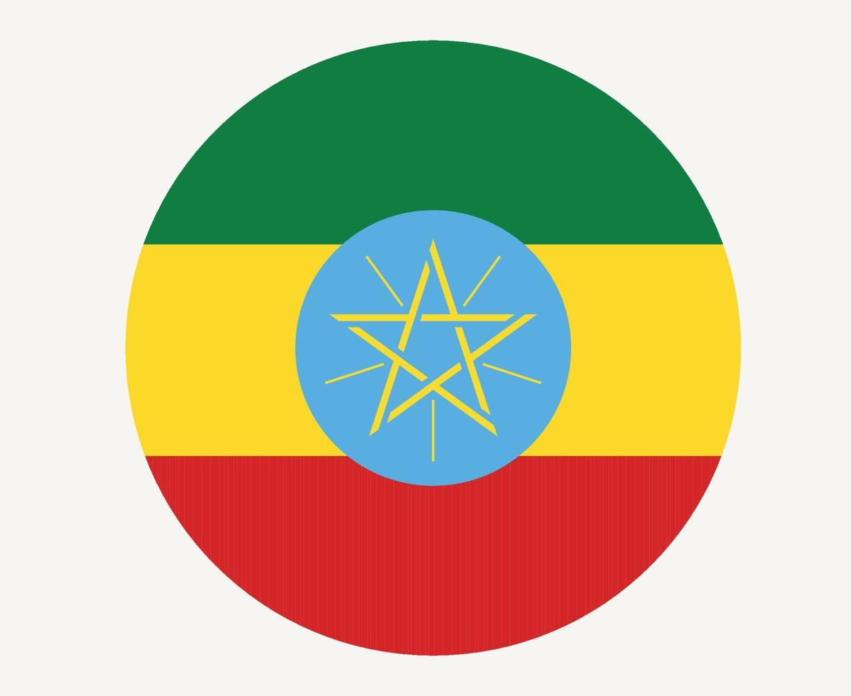 Äthiopien Flagge nationales Afrika Emblem Symbol Vektor Illustration abstraktes Gestaltungselement