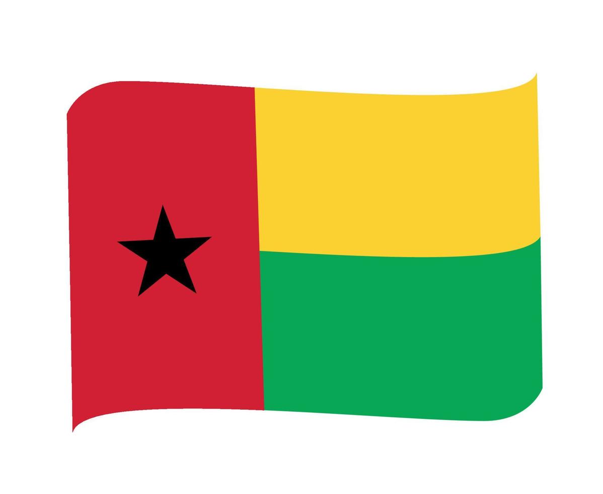 Guinea Bissau Flagge nationales Afrika Emblem Band Symbol Vektor Illustration abstraktes Gestaltungselement