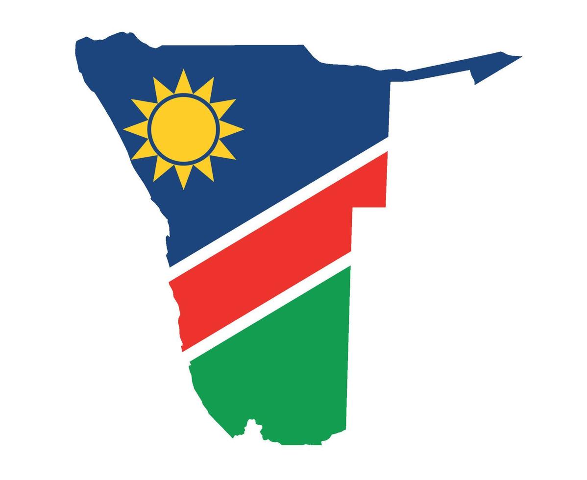 Namibia-Flagge nationales Afrika-Emblem Kartensymbol Vektor Illustration abstraktes Gestaltungselement