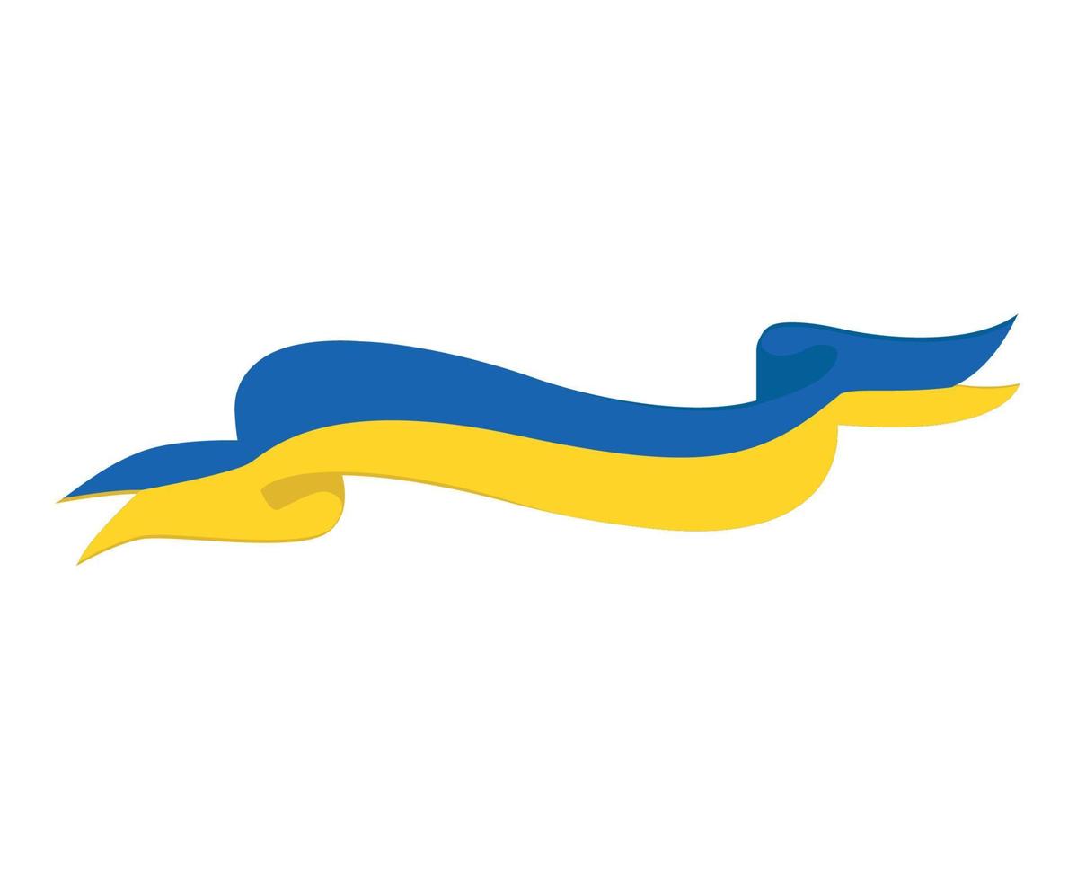 ukraine flag band emblem national europa symbol design vektor abstrakte illustration