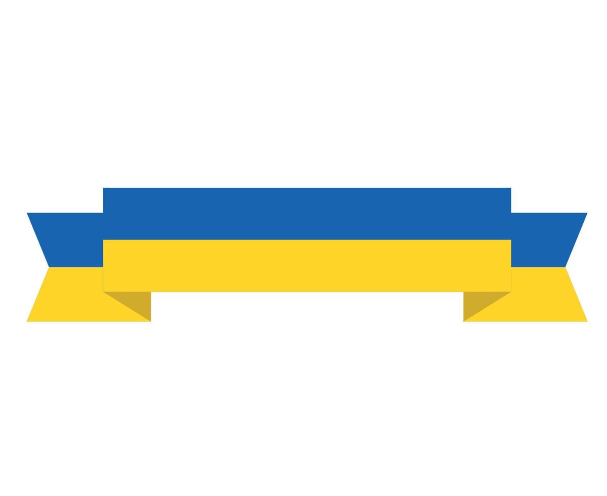 ukraine flagge emblem band symbol design national europa symbol vektor abstrakte illustration