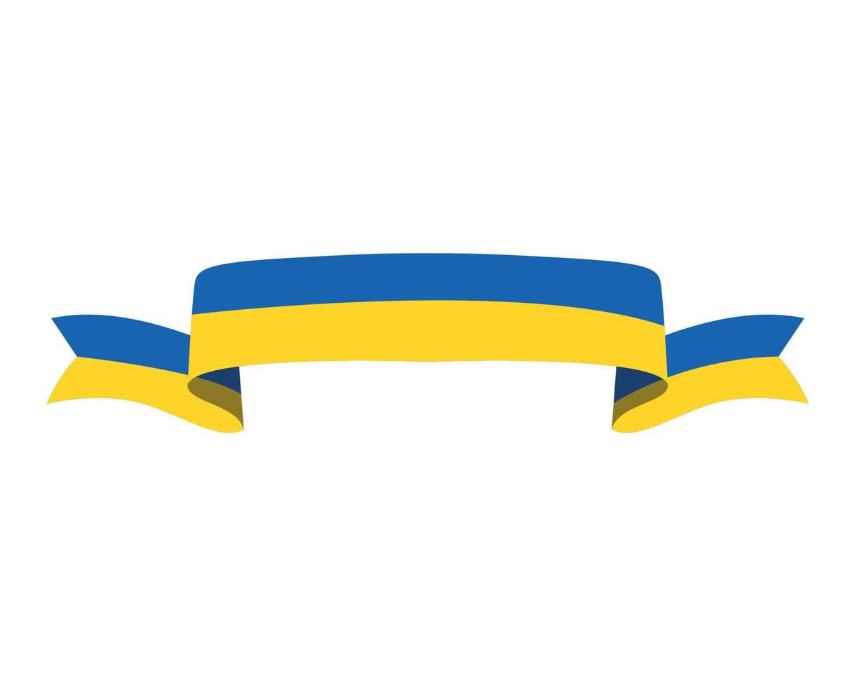 ukrainska flaggan band emblem nationella Europa design symbol vektor abstrakt illustration