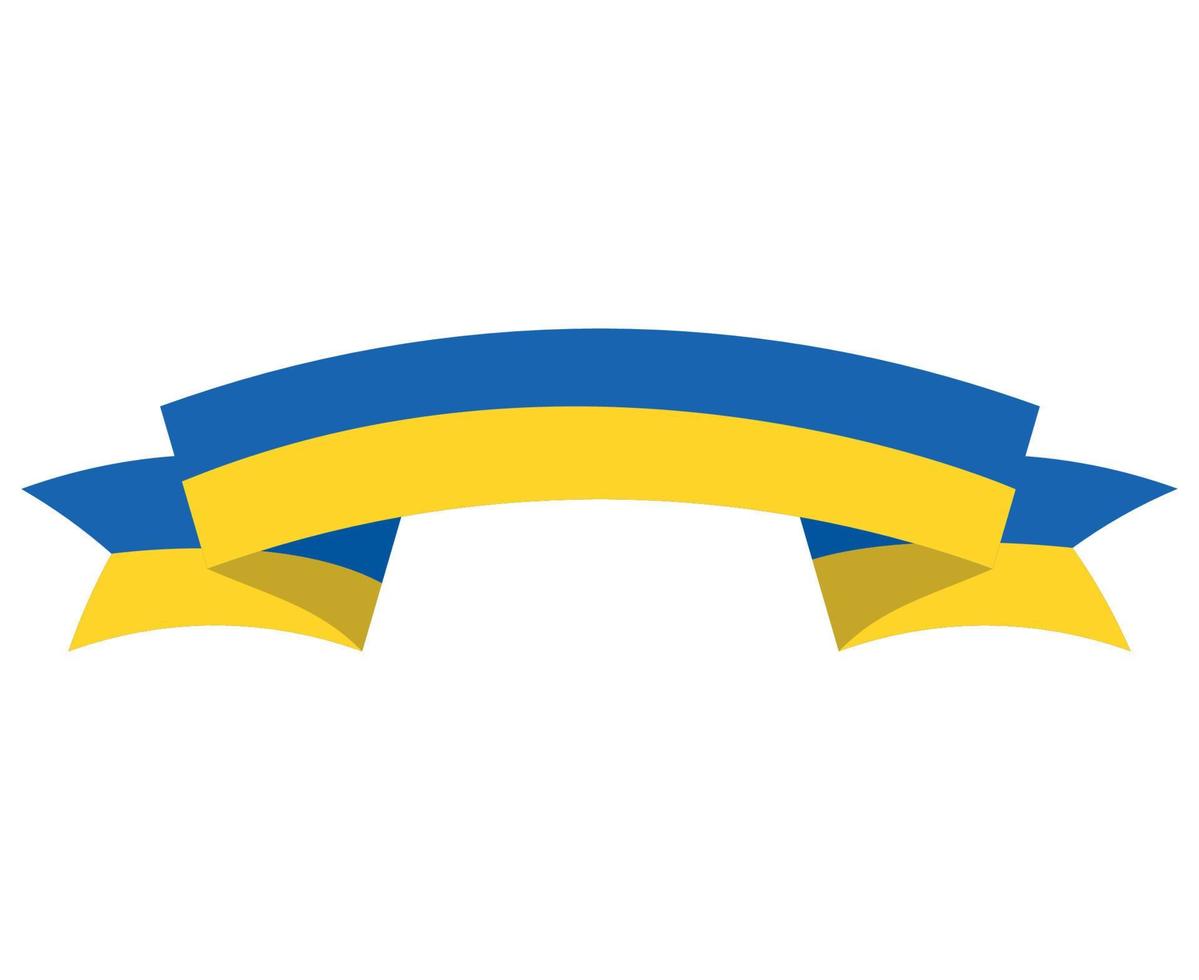 ukrainska band flagga emblem nationella Europa symbol abstrakt vektor illustration design