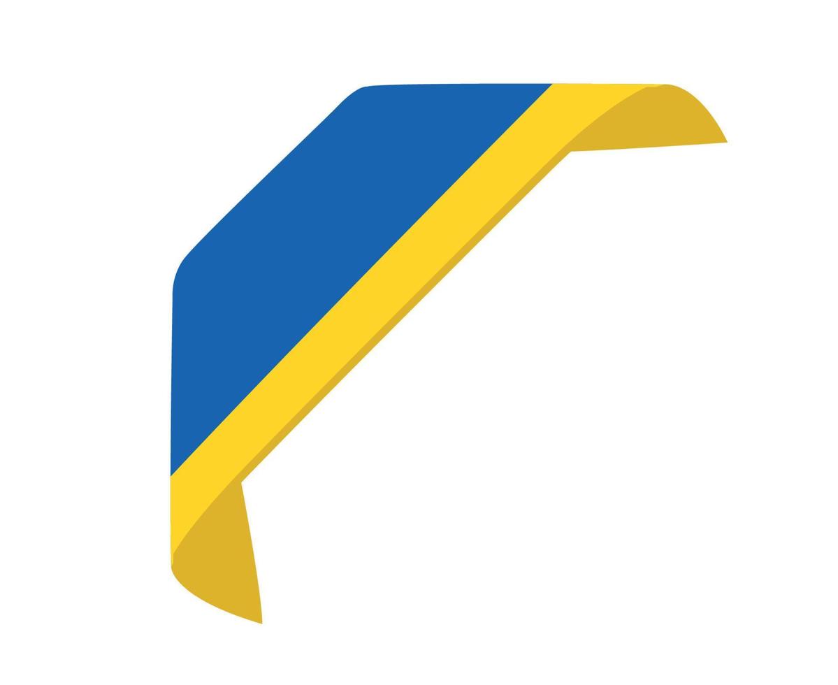 Ukraine-Flaggenband-Emblemsymbol abstraktes nationales Europa-Vektordesign vektor
