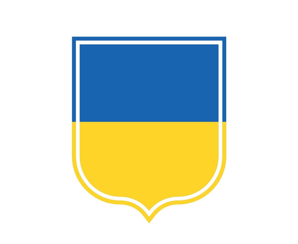 ukrainska emblem design flagga nationella Europa abstrakt symbol vektorillustration vektor
