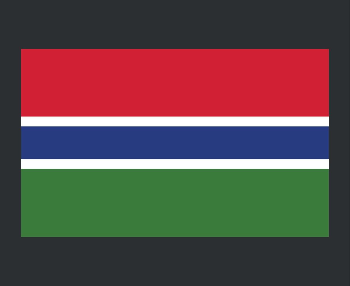 Gambia flagga nationella Afrika emblem symbol ikon vektor illustration abstrakt designelement