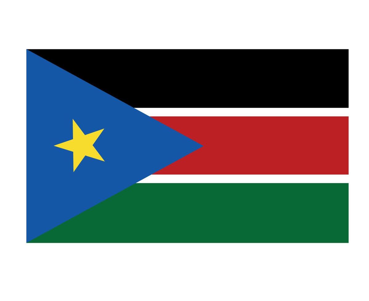 südsudan flagge national afrika emblem symbol symbol vektor illustration abstraktes design element