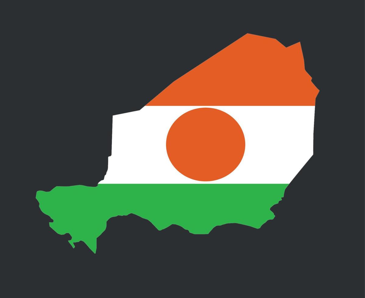 Niger-Flagge nationales Afrika-Emblem Kartensymbol Vektor Illustration abstraktes Gestaltungselement