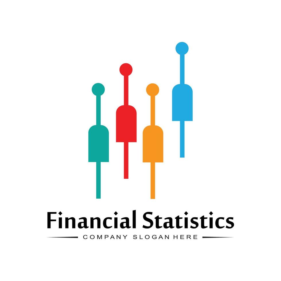 logotyp statistik finans marknadsföring affärstrendanalys vektor