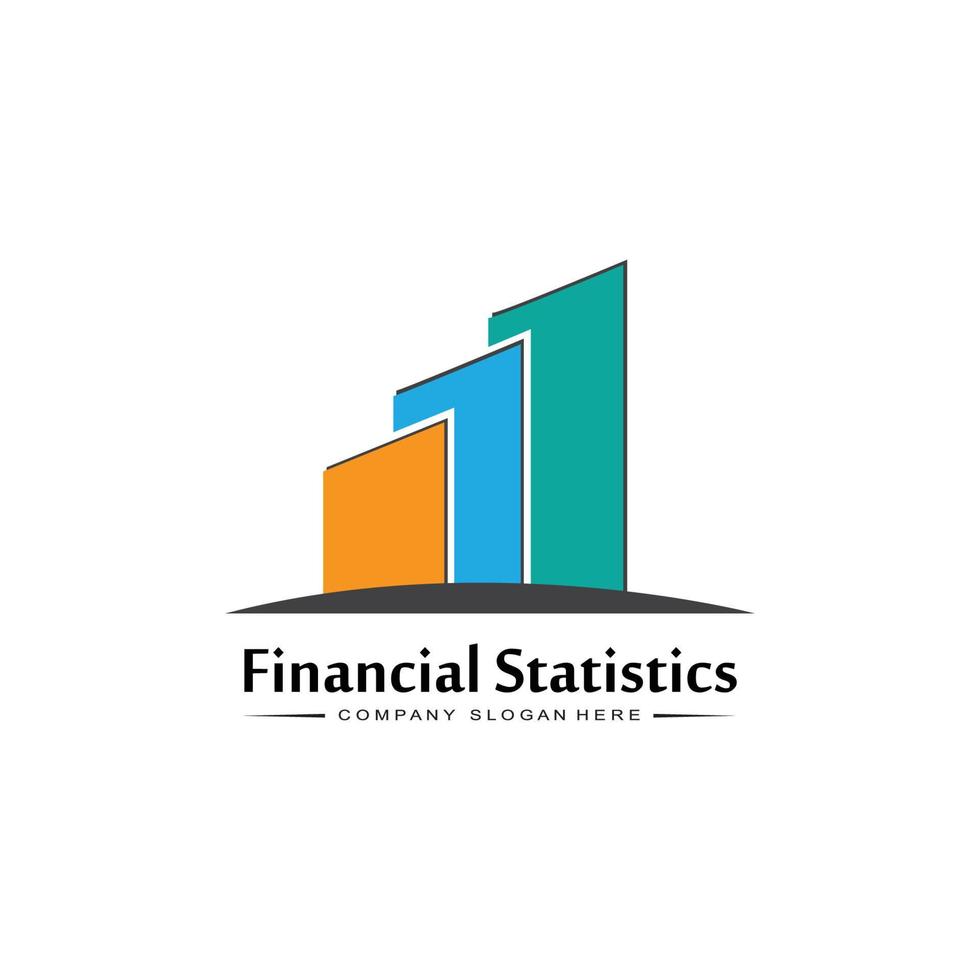 logotyp statistik finans marknadsföring affärstrendanalys vektor