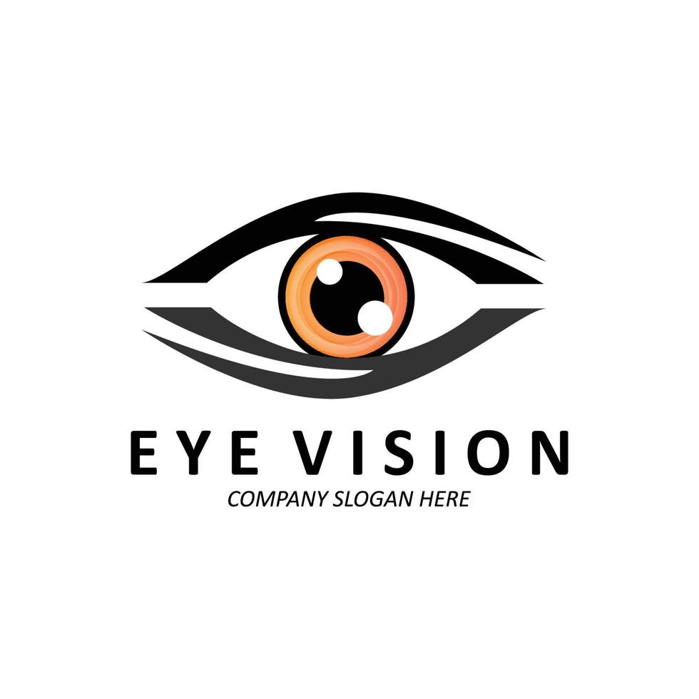 Augen-Logo-Design, Vision der Welt, Vektorillustration von Organen vektor