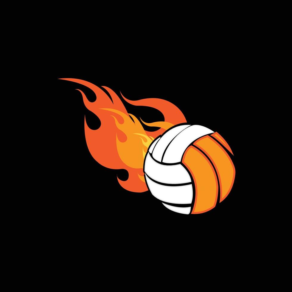 Volleyball-Sport-Logo-Icon-Vektor, Retro-Spiele-Konzept vektor