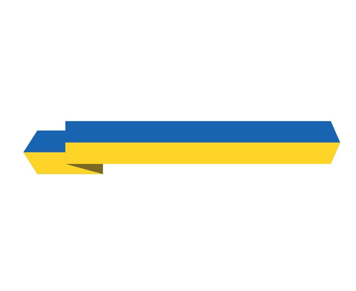 ukraine emblem flaggenband symbol design national europa abstrakte vektorillustration vektor