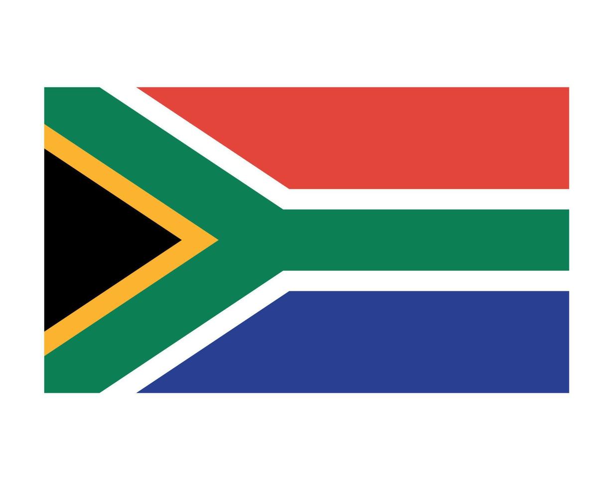 Südafrika-Flagge nationales Afrika-Emblem Symbol Symbol Vektor Illustration abstraktes Gestaltungselement