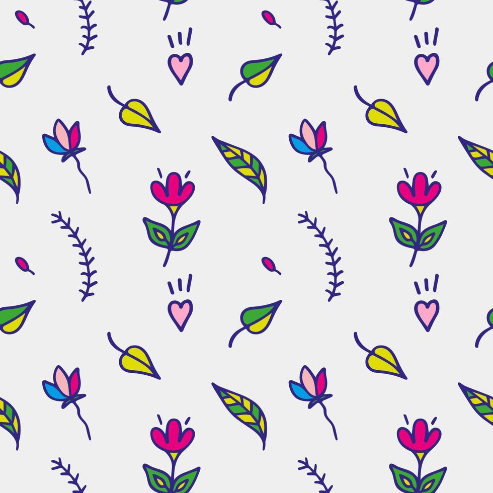 5,6. nahtlose Textur mit floralem Hintergrund, Vintage-Muster aus Blumen, Tapeten vektor