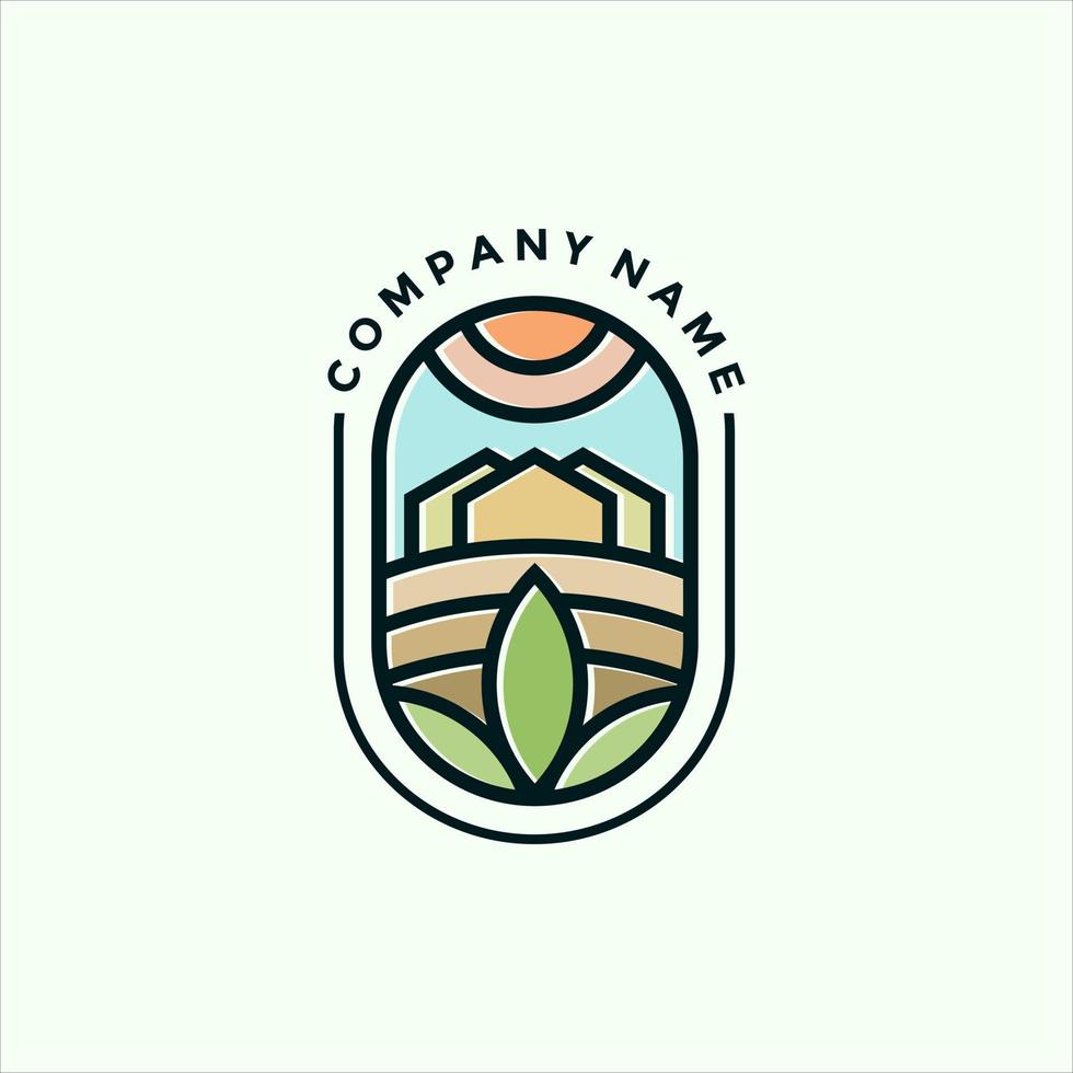 Modernes Farm-Logo-Design für Ihr Unternehmen oder Geschäft vektor