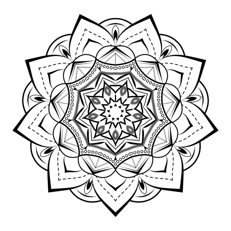 Blumen-Mandala-Hintergrund-Design-Kunst vektor