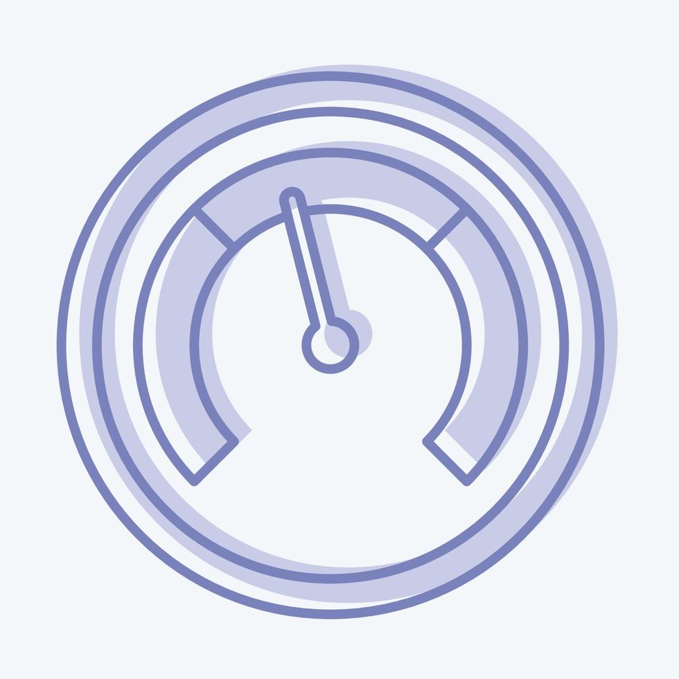 Symbol Tachometer. geeignet für Bildungssymbol. zweifarbiger Stil. einfaches Design editierbar. Design-Vorlagenvektor. einfache Abbildung vektor