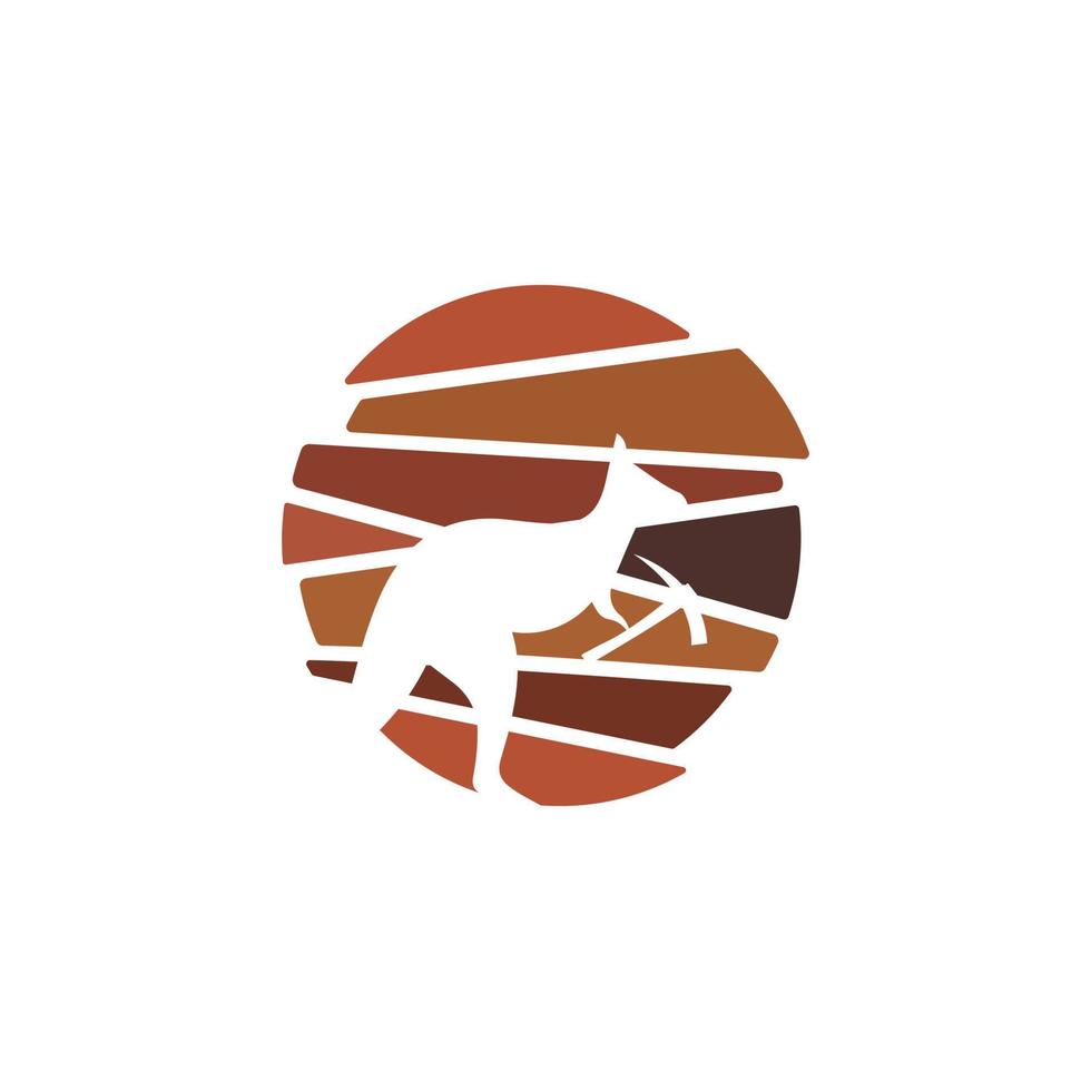 Bergmann-Känguru-Logo-Vektor für Ihr Unternehmen oder Geschäft vektor