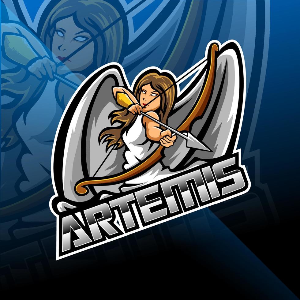 artemis esport maskottchen logo design vektor