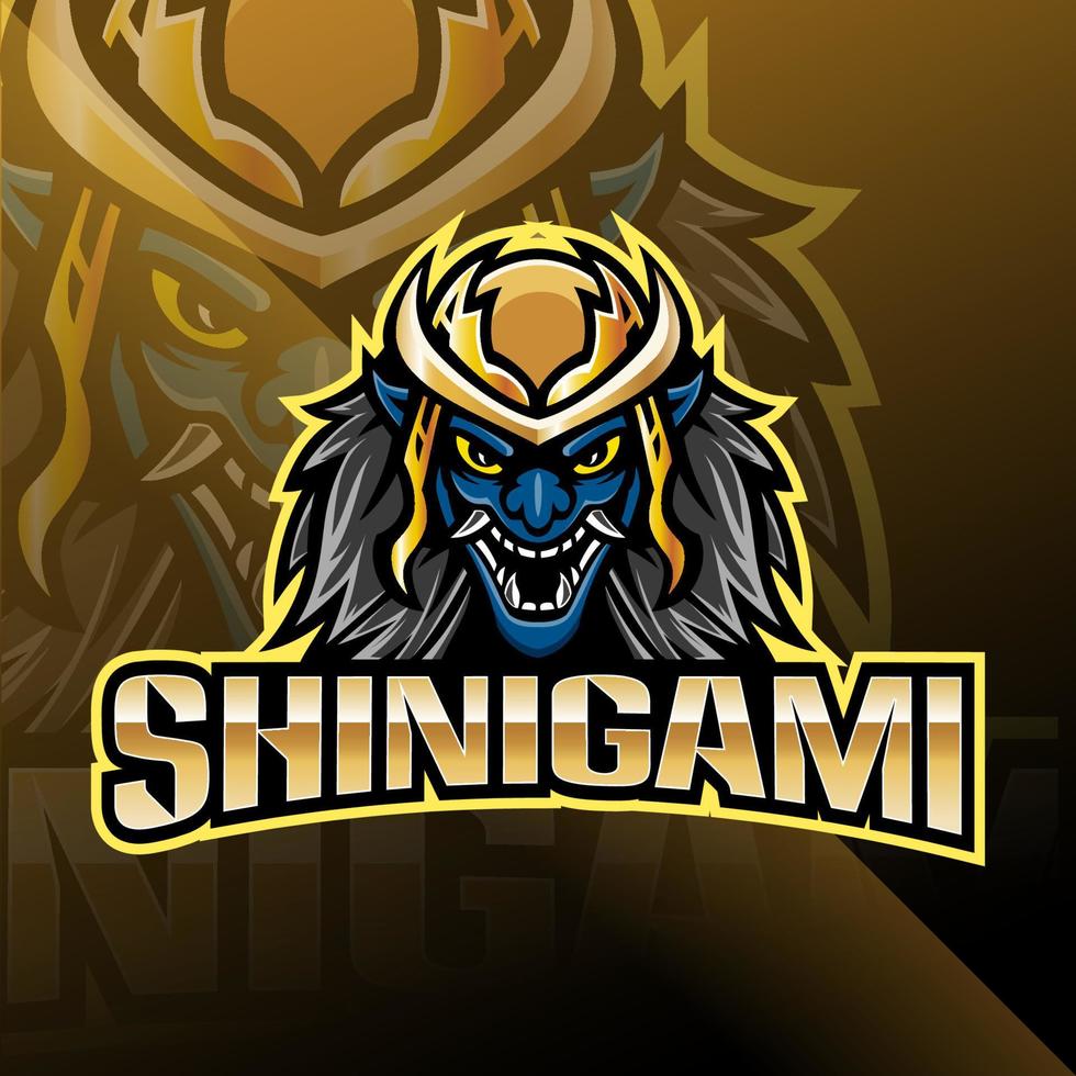 Shinigami-Sport-Maskottchen-Logo-Design vektor