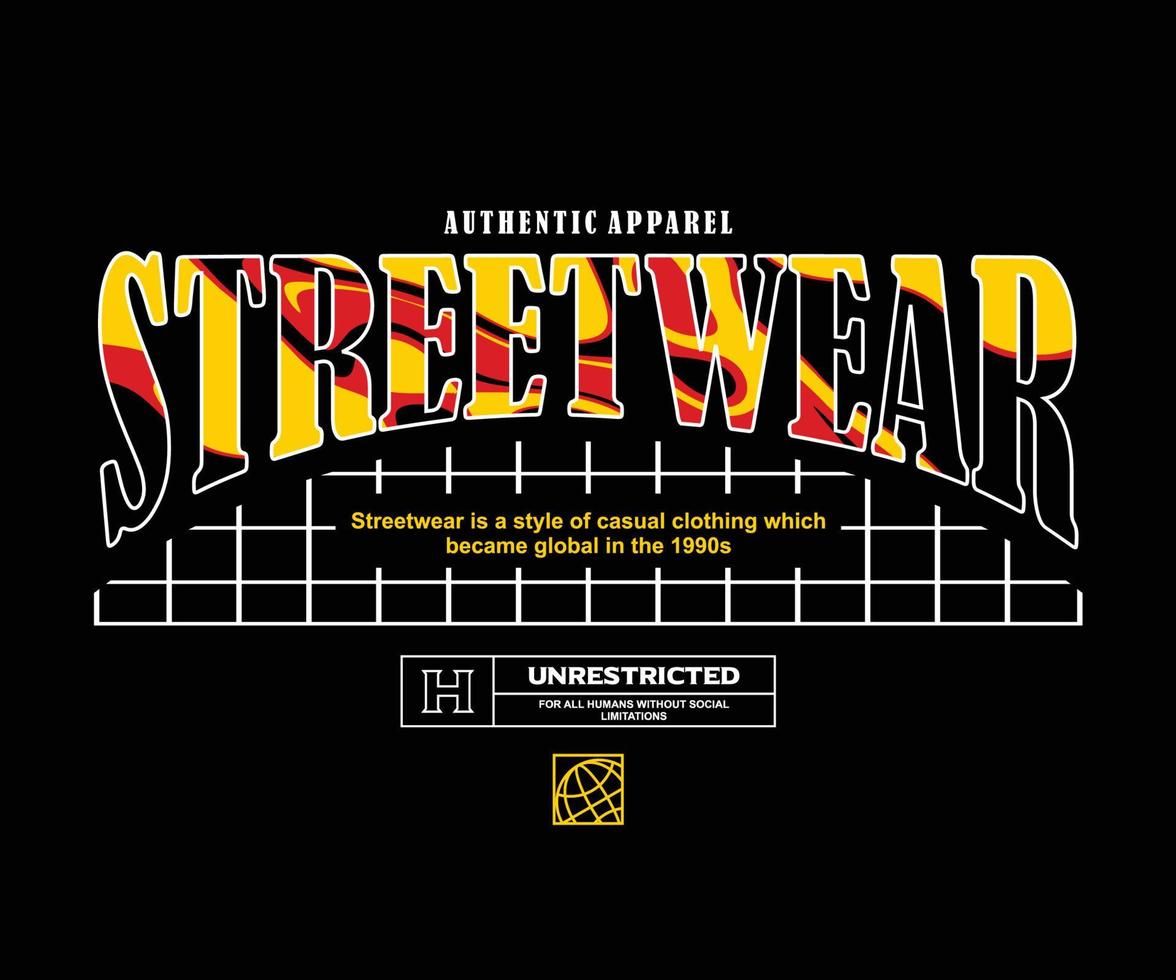 ästhetisches grafikdesign für t-shirt streetwear und urban style vektor