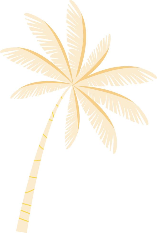 palmträd semi platt färg vektorelement vektor