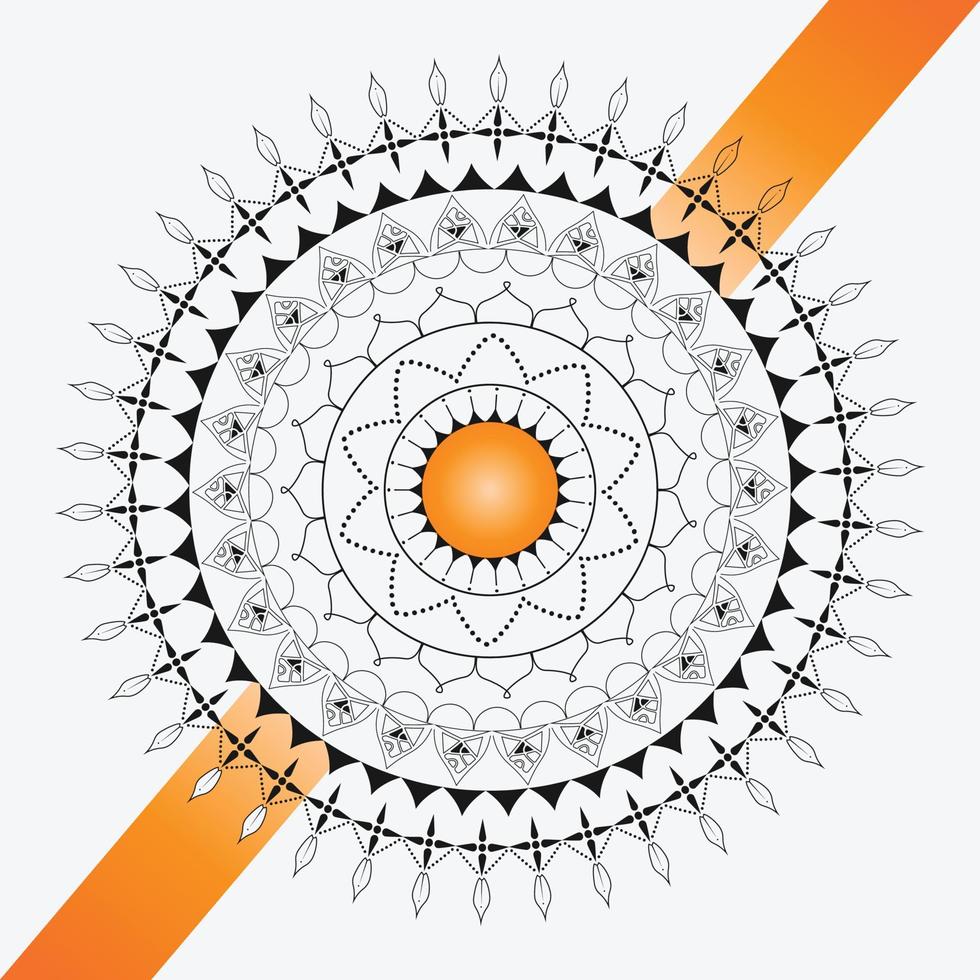 farbenfrohe, kreative, luxuriöse, dekorative Mandala-Hintergrund-Designvorlage vektor