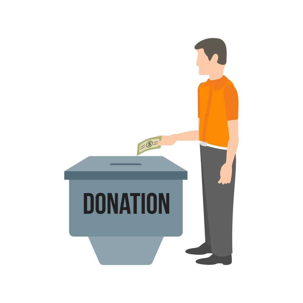 donation platt flerfärgad ikon vektor