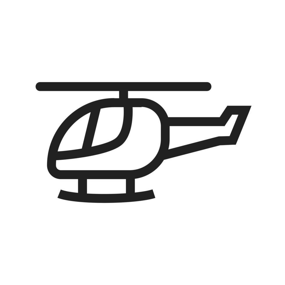 ikon för polishelikopterlinje vektor
