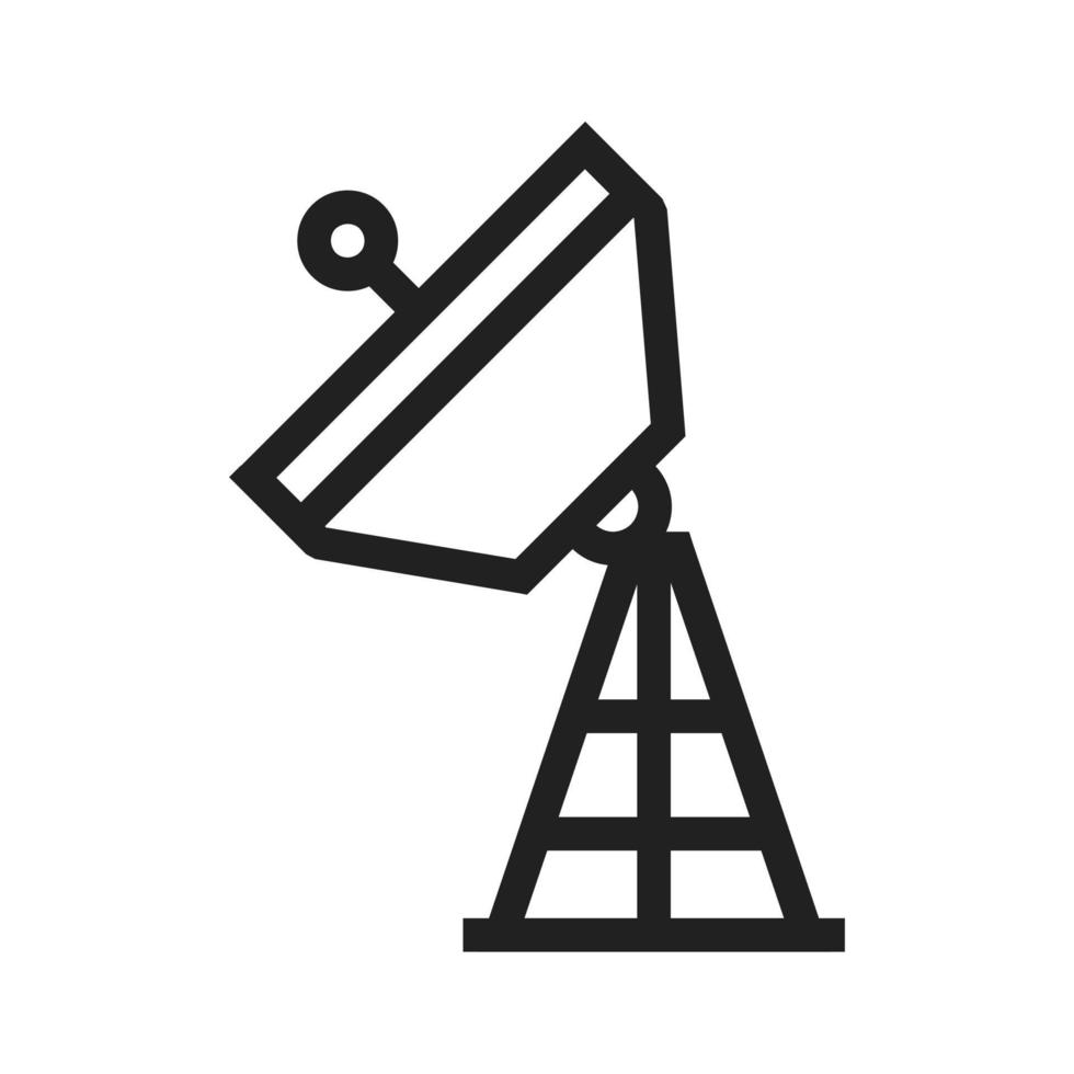 satellit torn linje ikon vektor