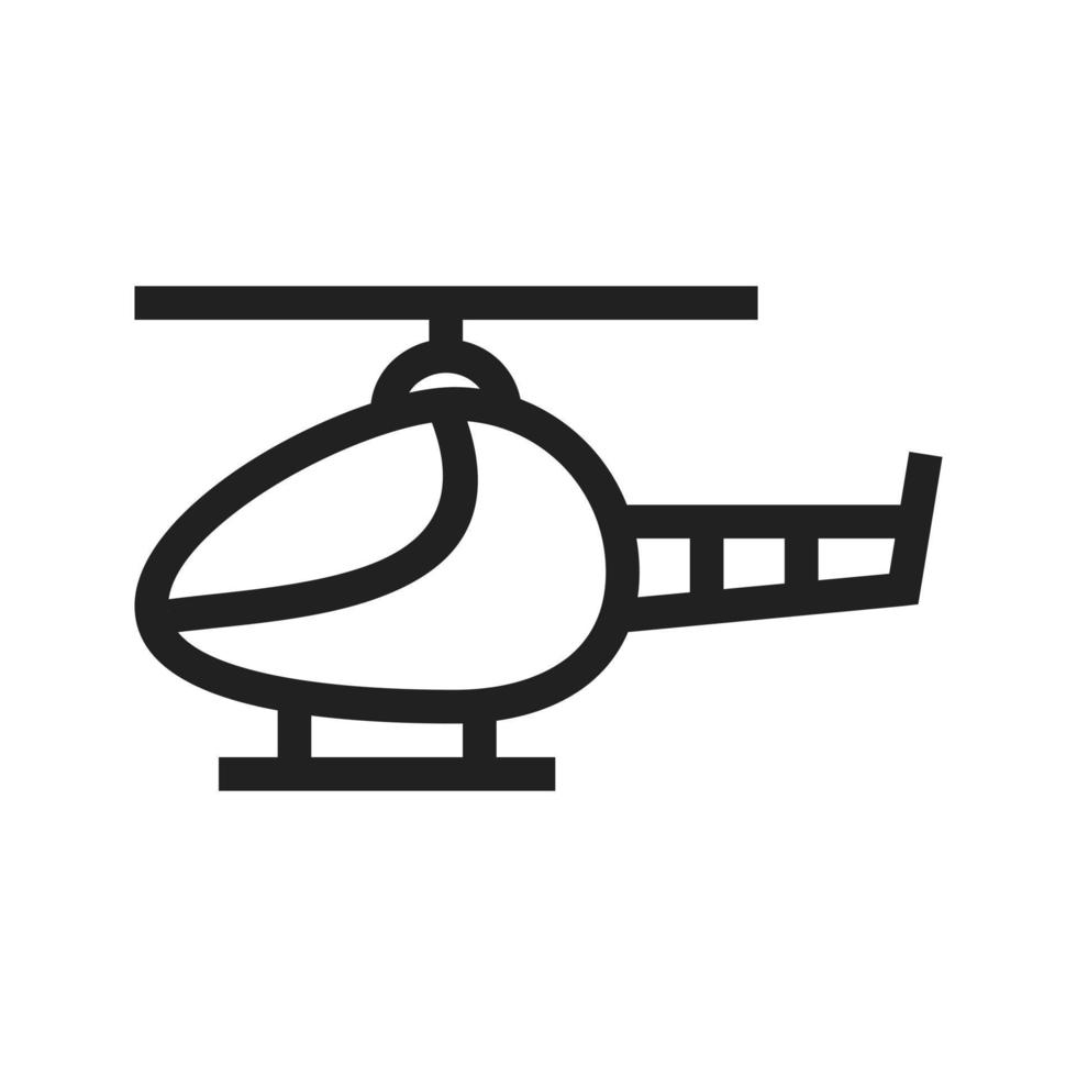 Symbol für die Linie des Hubschraubers vektor